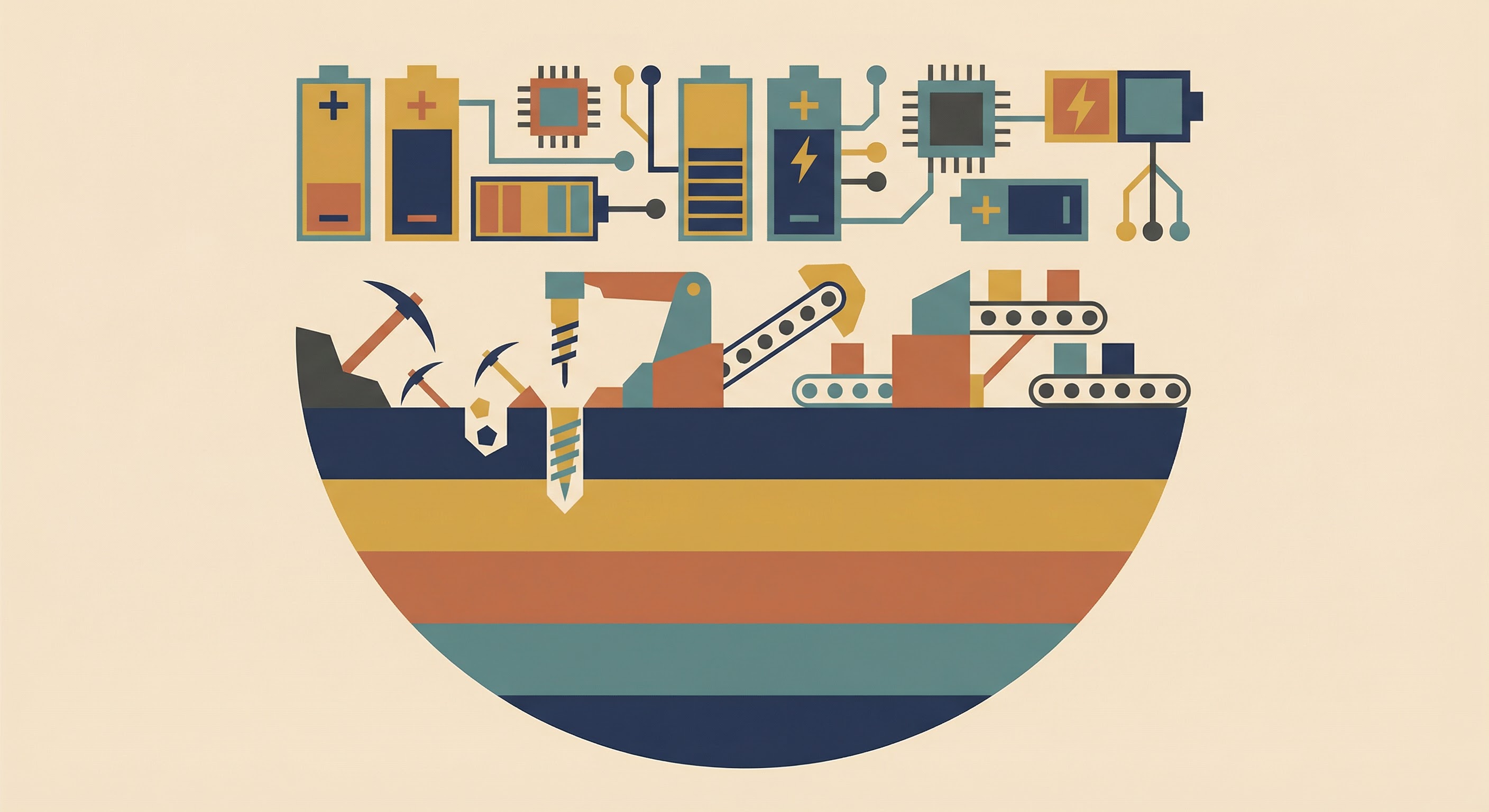 Editorial illustration for The New Oil: Why the Race for Critical Minerals Will Define the 21st Century